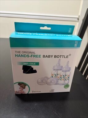 Hands-Free Baby Bottle - Teal/White - 2 Pack Brand New!